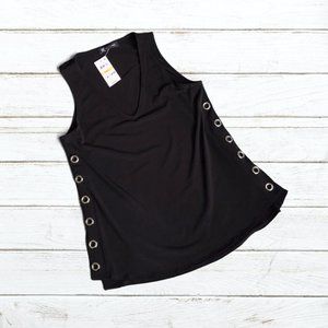 INC Black Sleeveless Tank Style Top